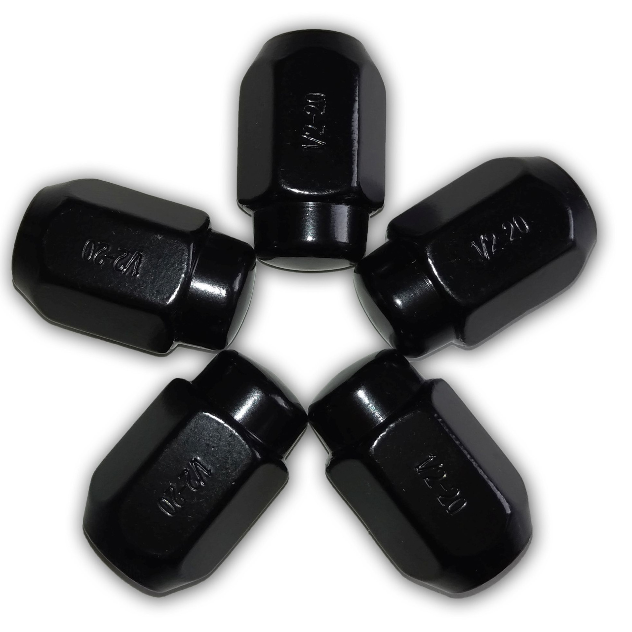 Nakrętki czarne zamknięte do felg stalowych 1/2 cala 35mm klucz 21